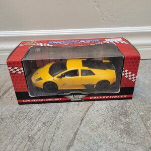 LAMBORGHINI MURCIELAGO LP 670-4 SV YELLOW 1/24 DIECAST MODEL CAR MOTORMAX 73350